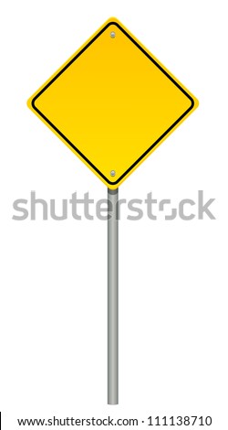 Vector illustration of warning sign