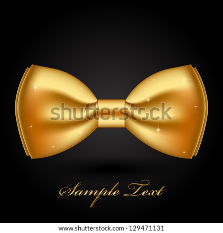 Vector illustration of shiny gold bow