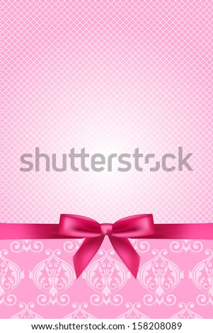 Pink Wallpaper With Bow Stock Photo 158208089 : Shutterstock