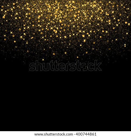 Vector Luxury Black Background With Gold Sparklers. Gold Background ...