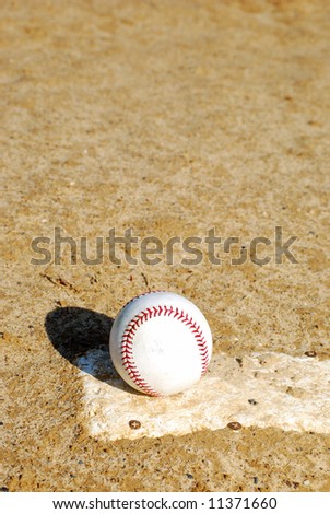 baseball on pitching mound