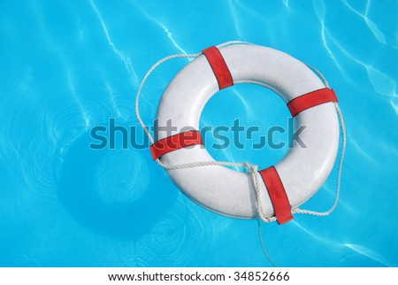 floating buoy in pool