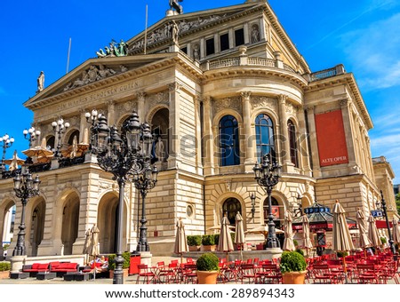 FRANKFURT AM MAIN, GERMANY-JUNE 14, 2015: Famous Opera House, the Alte Oper, in Frankfurt am Main