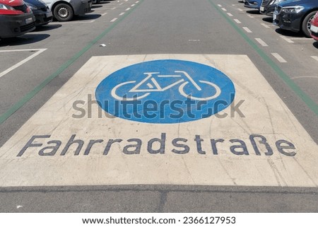 Similar – Image, Stock Photo Traffic in Berlin: bicycle street