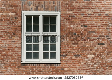 Similar – Image, Stock Photo window on brick facade, etretat-normandy