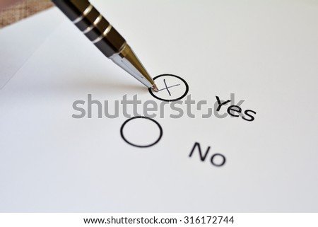 Voting for Yes or No