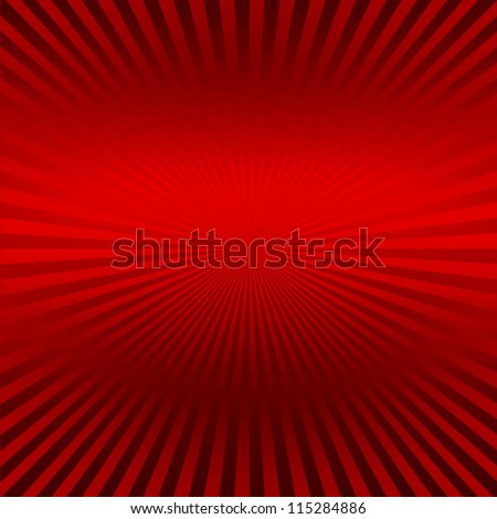 red metal texture background with light rays, may use as christmas background