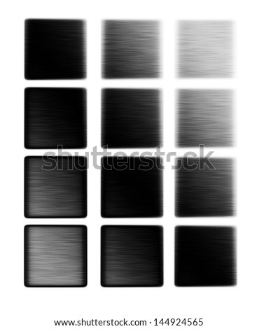 collection of bars of black or silver metal textured boards