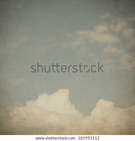 vintage background old paper texture with pale sky and white clouds vintage painting