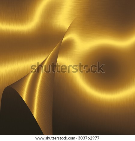 shiny gold metal background texture folded metal plate abstract shapes