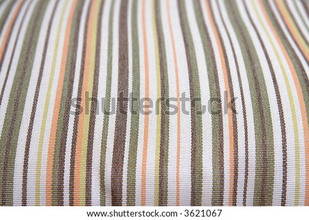 selective focus of patio furniture cushion material