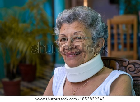 Similar – Image, Stock Photo Homemade cervical collar