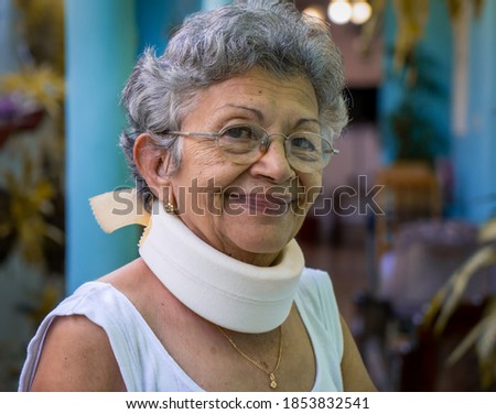 Similar – Image, Stock Photo Homemade cervical collar