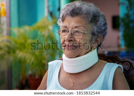 Similar – Image, Stock Photo Homemade cervical collar