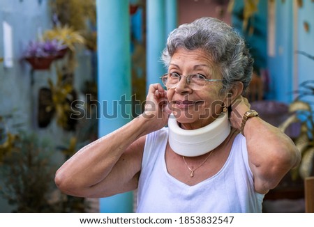 Image, Stock Photo Homemade cervical collar