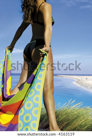 beautiful woman beside the ocean. A further picture of her is in my portfolio.