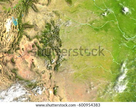 Central USA. 3D illustration with detailed planet surface. Elements of this image furnished by NASA. Zdjęcia stock © 