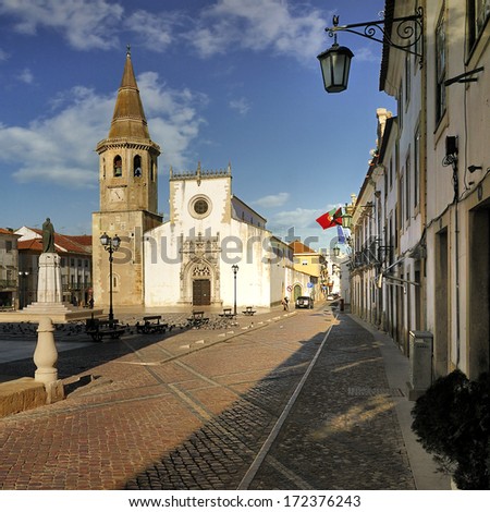 Main square in Tomar - Portugal. The town of knights Templar