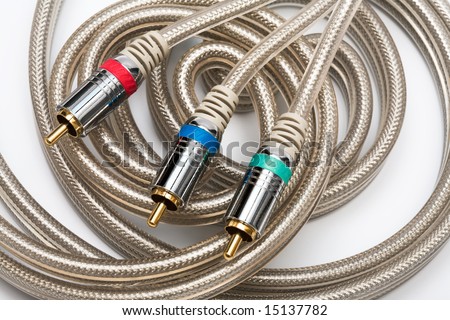 component video cable with a gold covering