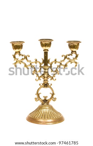 Candle Holder Isolated On A White Background. Stock Photo 97461785