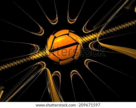 Graphic spinning ball fractal abstract background....DP