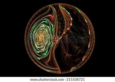 Orb patterned abstract fractal background