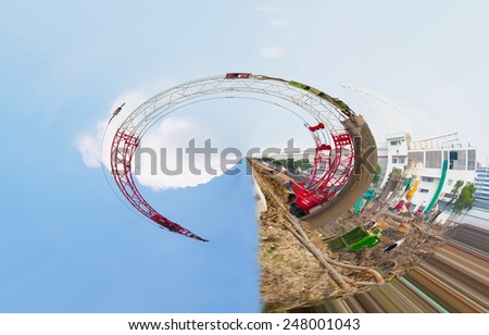 auto crane on construction site