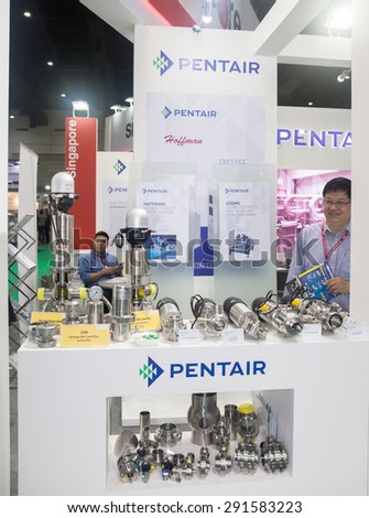BANGKOK ,THAILAND - JUNE 20: sterile gas filter and steamfilter in 
PROPAK ASIA 2015, on JUNE 20, 2015 in Bangkok, Thailand.
