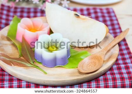 Thailand tradition ,Flower Dessert Coconut Jelly