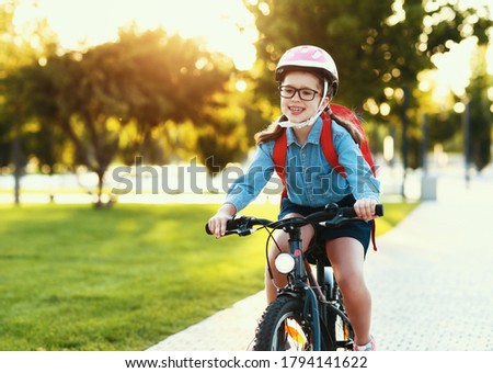 Similar – Foto Bild Mädchen mit Fahrrad