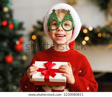 Similar – Image, Stock Photo Boy Christmas Boy (child)