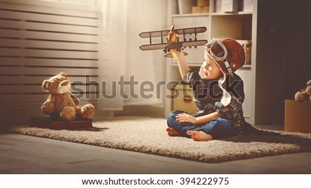 Similar – Image, Stock Photo Plane boy Playing