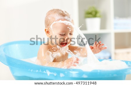 Similar – Image, Stock Photo Fun bathing in the sea