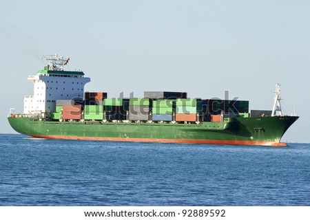 merchant ships at sea