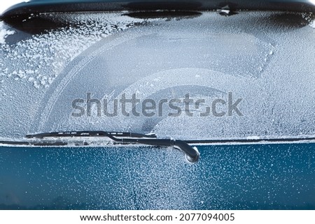 Similar – Image, Stock Photo Frost on car window Winter