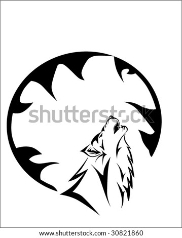 Vector Illustration Of Tribal Wolf - 30821860 : Shutterstock