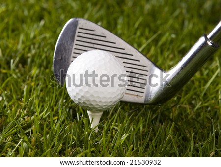 Golf, driver and ball