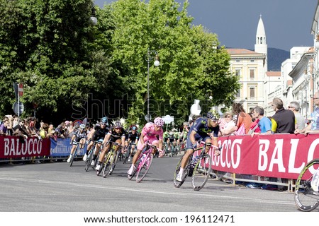 TRIESTE, ITALY - JUNE 1:cyclists to the final stage of the  \
