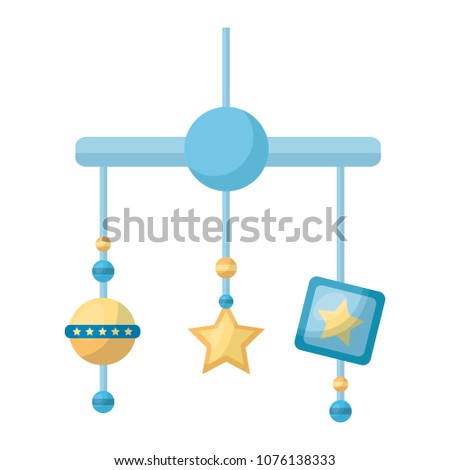 baby mobile hanging isolated icon