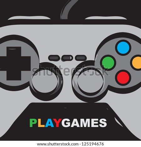 Play games over control background vector illustration