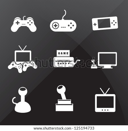 Control icons over black background vector illustration