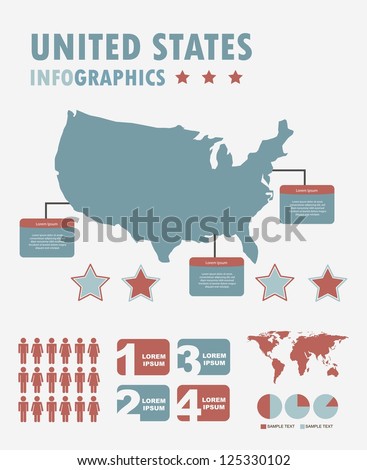 infographics set with different elements . vector illustration Stockfoto © 