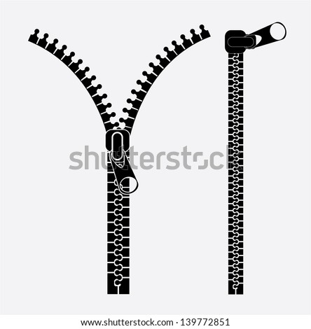 zippers icons over white background vector illustration