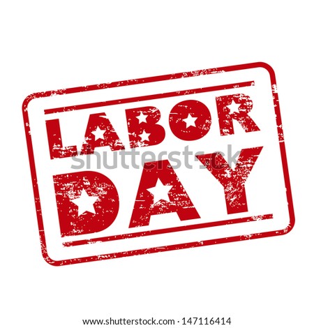 labor day seal over white background vector illustration
