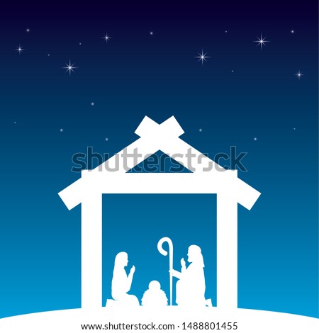 Nativity Silhouette Vector | Download Free Vector Art | Free-Vectors