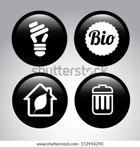 eco bubbles over gray background vector illustration 
