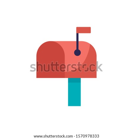 mailbox wooden service isolated icon vector illustration design