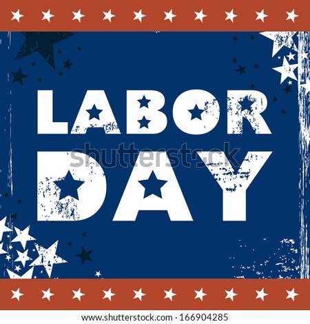 happy labor day over blue background vector illustration