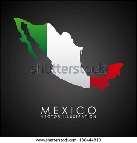 Mexico design over black background, vector illustration