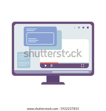desktop with webpage template isolated icon vector illustration design